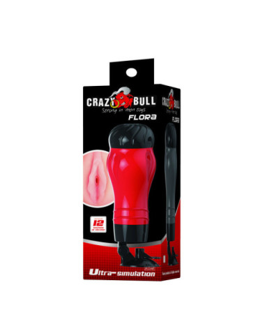 BAILE CRAZYFLORA VAGINA CON BASE MASTURBADOR