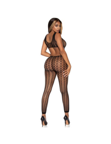 LEG AVENUE LATTICE NET BODYSTOCKING ONE SIZE