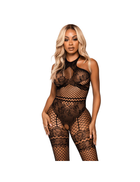 LEG AVENUE BODYSTOCKING CUELLO HALTER TALLA UNICA - NEGRO