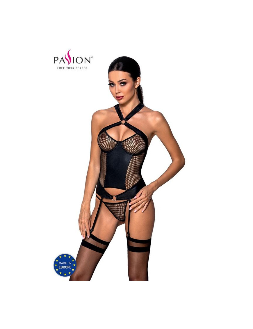 PASSION AMANDA CORSET CUERO ECOLOGICO S/M