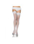 LEG AVENUE MEDIAS BLANCAS CON SILICONA Y ENCAJE