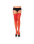 LEG AVENUE MEDIAS ROJAS AUTOADHESIVAS CON ENCAJE ANCHO ONE SIZE