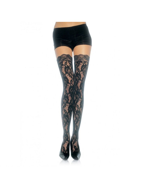 LEG AVENUE MEDIAS DE ENCAJE FLORAL