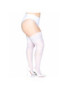 LEG AVENUE MEDIAS AUTOADHESIVAS CON ENCAJE ANCHO COLOR BLANCO TALLA PLUS