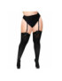 LEG AVENUE MEDIAS ALTAS CON LACITO NEGRO TALLA GRANDE