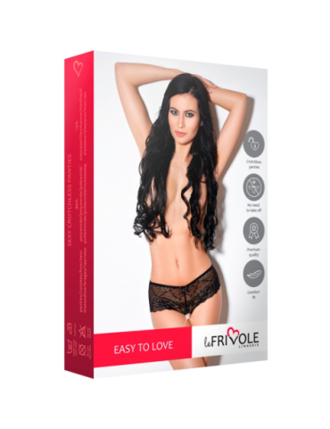 LE FRIVOLE - 04341 PANTIES CON ABERTURA NEGRO S/M