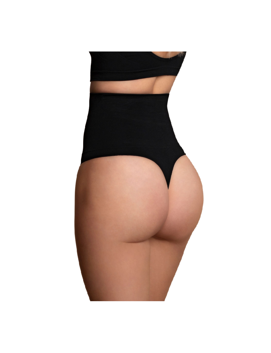 BYE BRA FAJA SIN COSTURAS ESTILO TANGA NEGRO L