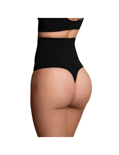 BYE BRA FAJA SIN COSTURAS ESTILO TANGA NEGRO L