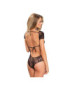 LEG AVENUE FLORAL LACE BACKLESS TEDDY NEGRO