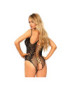 LEG AVENUE TEDDY ENTRELAZADO CUELLO Y ABERTURA TALLA UNICA