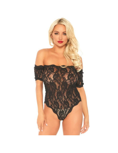 LEG AVENUE TEDDY DE ENCAJE FLORAL S/M