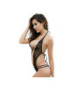 QUEEN LINGERIE TEDDY CON ABERTURA Y ENCAJES TALLA UNICA