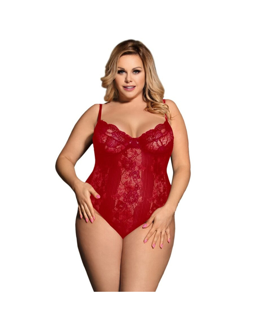 QUEEN LINGERIE TEDDY BURDEOS PLUS SIZE