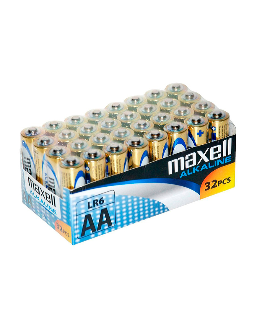 MAXELL PILA ALCALINA AA LR6 PACK*32 PILAS