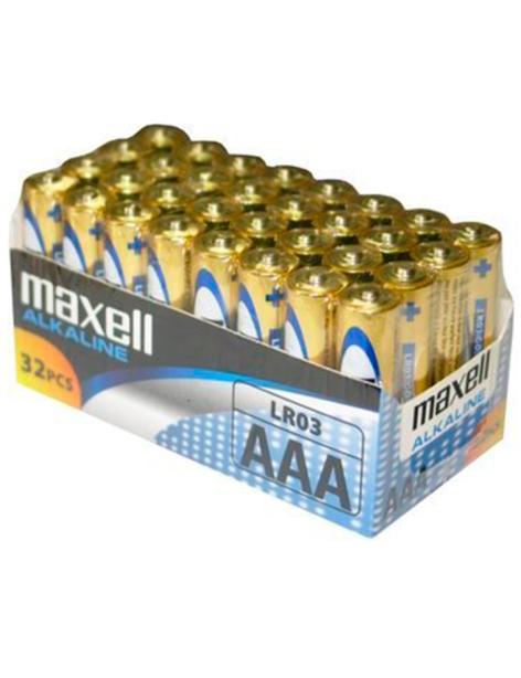 MAXELL PILA ALCALINA AAA LR03 PACK*32 PILAS