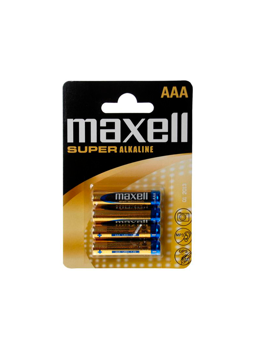 MAXELL PILA SUPER ALKALINE AAA LR03 BLISTER*4