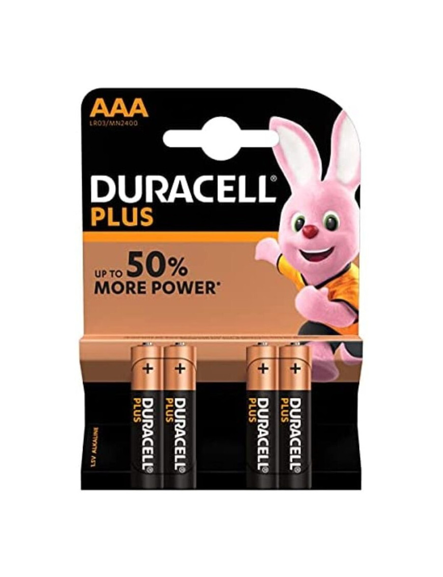 DURACELL PLUS POWER PILA ALCALINA AAA LR03 BLISTER*4