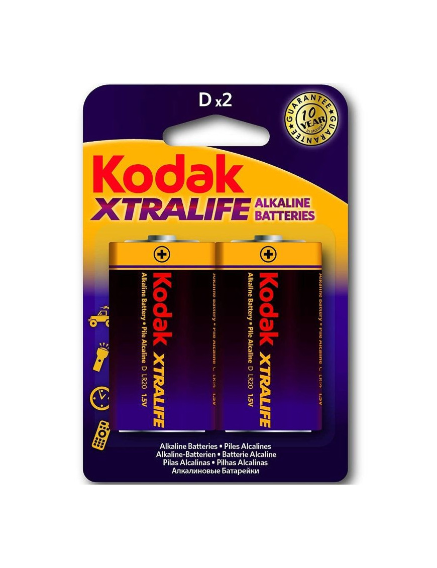 KODAK XTRALIFE PILAS ALCALINAS D LR20 1.5V