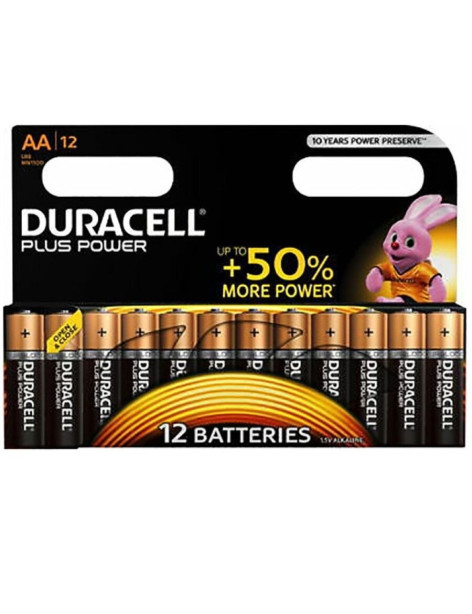 DURACELL PLUS POWER PILA ALCALINA AA LR6 BLISTER*12