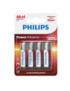 PHILIPS POWER ALKALINE PILA AA LR6 BLISTER*4