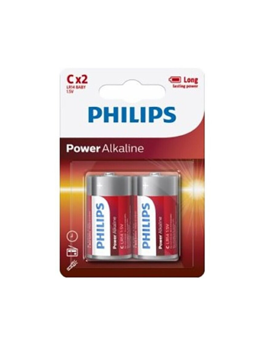 PHILIPS POWER ALKALINE PILA C LR14 BLISTER*2