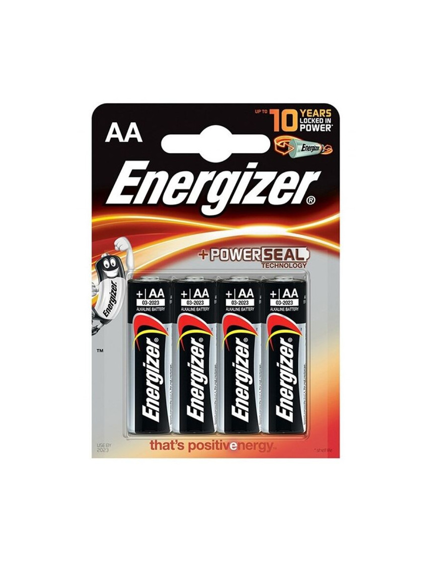 ENERGIZER ALKALINE POWER PILA ALCALINA AA LR6 BLISTER*4