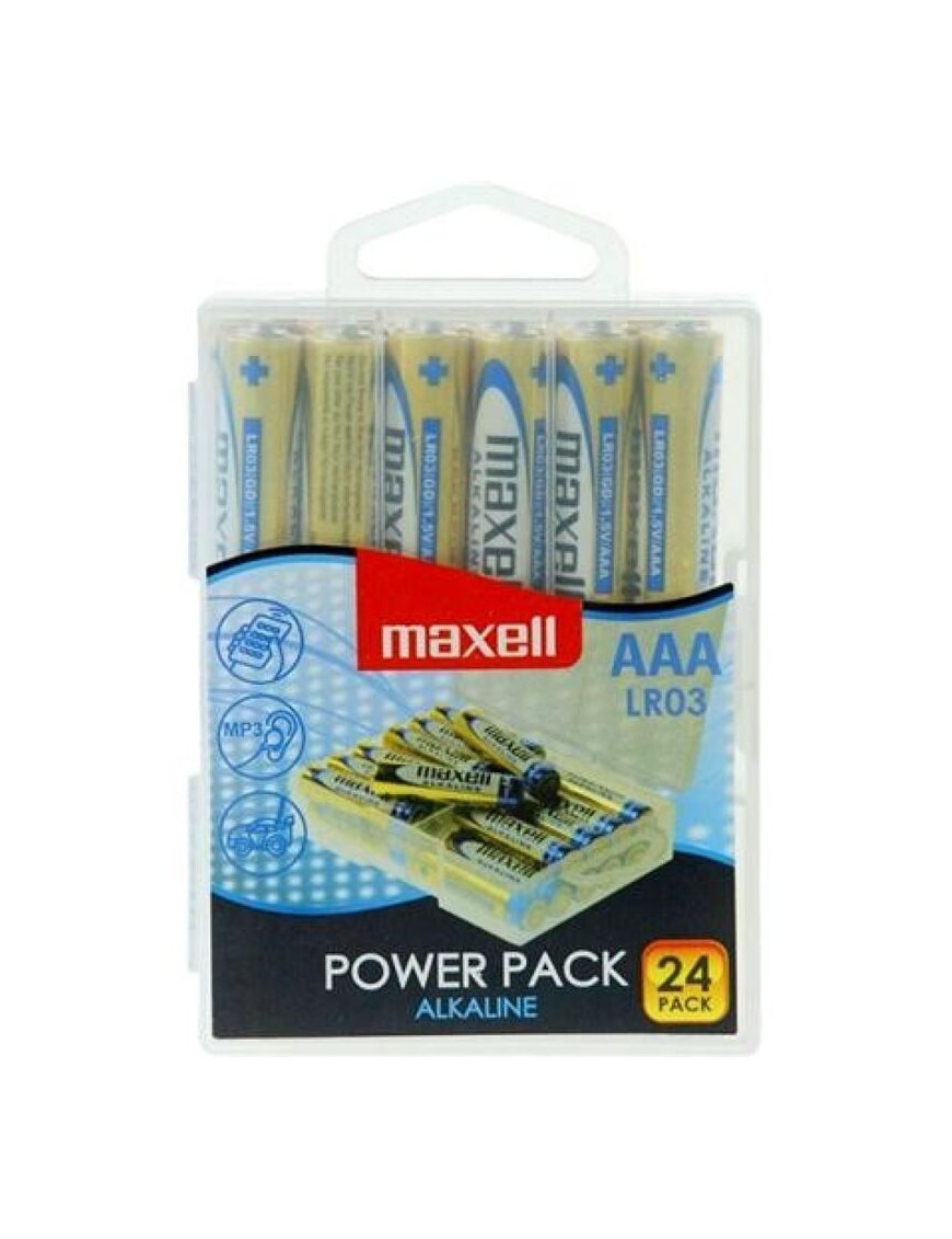 MAXELL PILA ALCALINA AAA LR03 PACK*24 PILAS