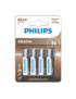 PHILIPS ALKALINE PILA AA LR6 BLISTER*4