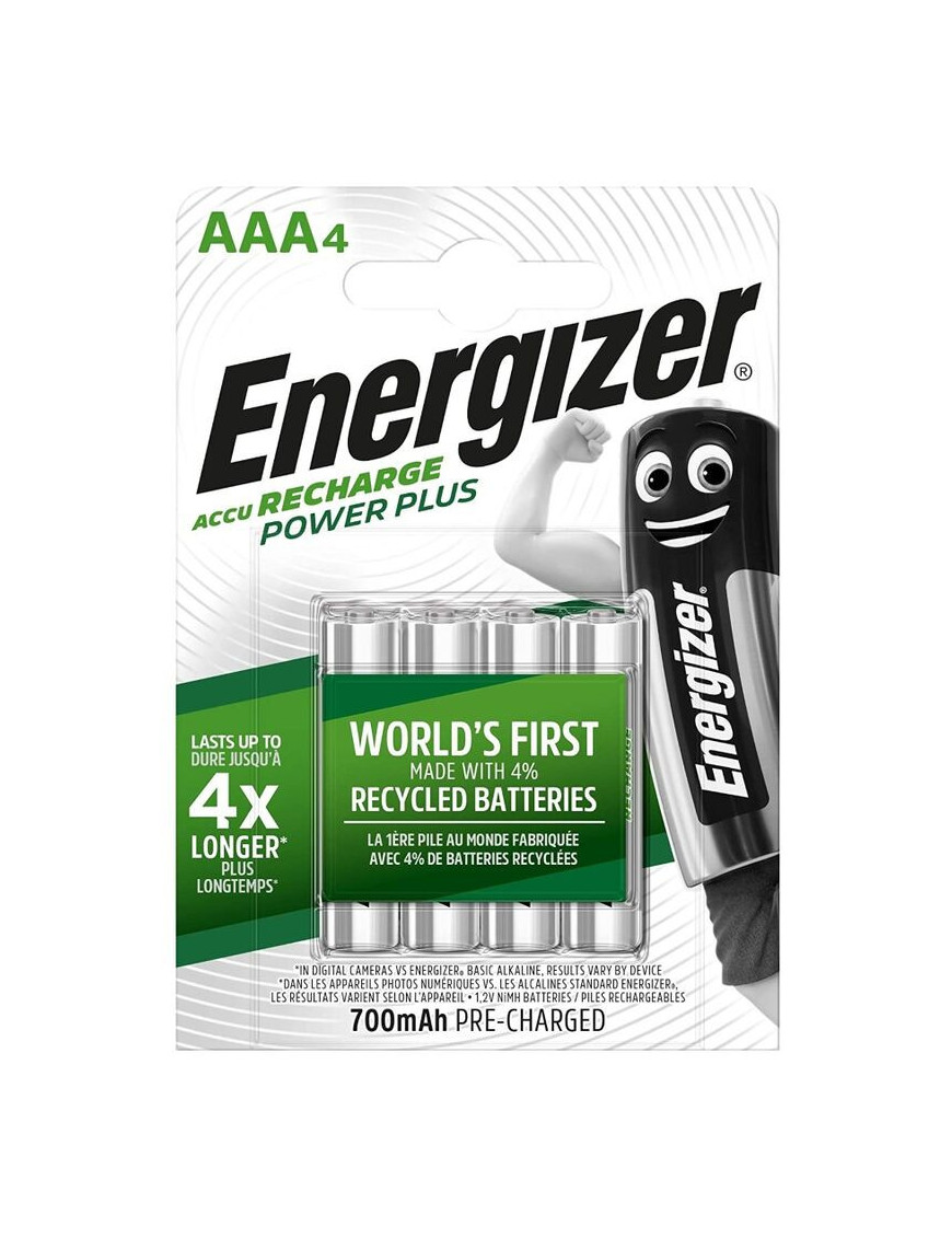 ENERGIZER PILAS RECARGABLES AAA4 BLISTER 4