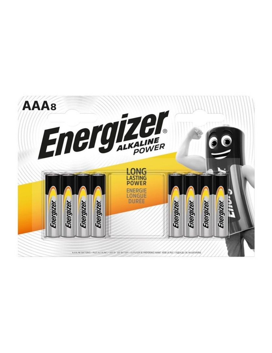 ENERGIZER ALKALINE POWER PILA ALCALINA AAA LR03 BLISTER*8