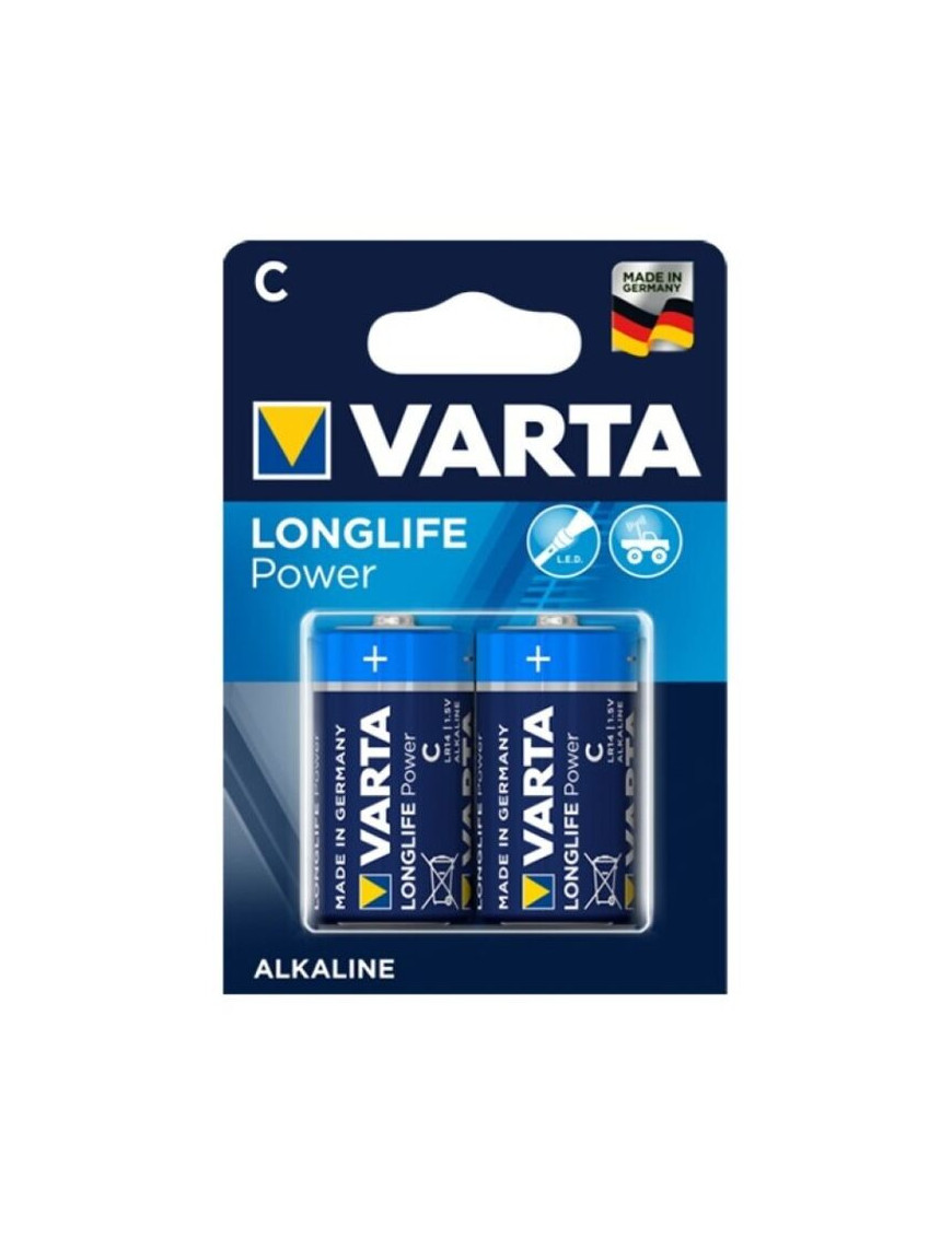 VARTA LONGLIFE POWER PILA ALCALINA C LR14 BLISTER*2