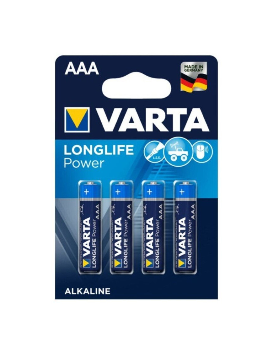 VARTA LONGLIFE POWER PILA ALCALINA AAA LR03 BLISTER*4