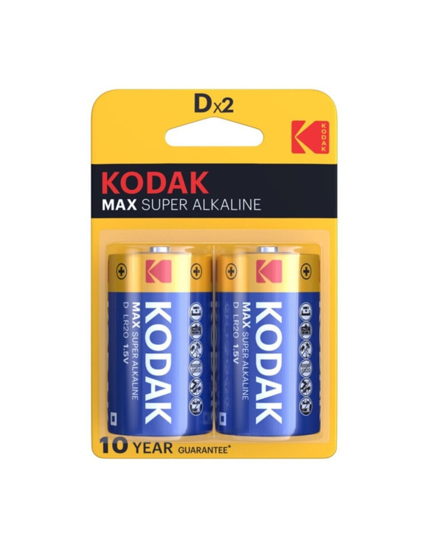 KODAK MAX PILA ALCALINA D LR20 BLISTER*2