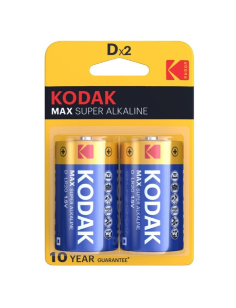 KODAK MAX PILA ALCALINA D LR20 BLISTER*2