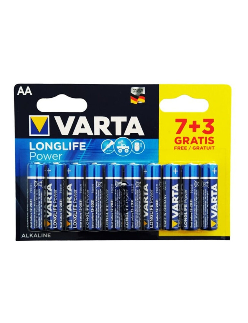 VARTA LONGLIFE POWER PILA ALCALINA AA LR6 BLISTER*10