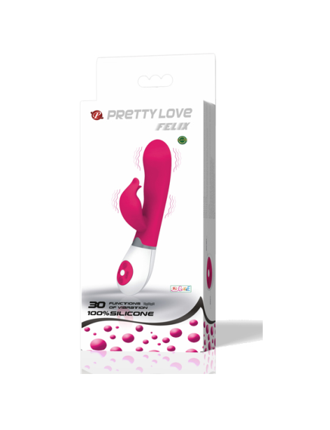 PRETTY LOVE FLIRTATION - VIBRADOR CON ESTIMULADOR FELIX