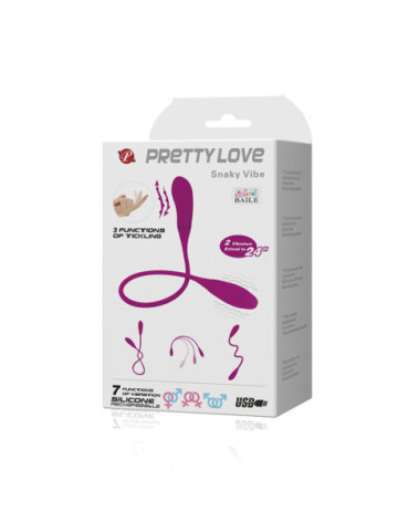 PRETTY LOVE SMART - SNAKY VIBE VIBRADOR 7V + 3 TICKLING