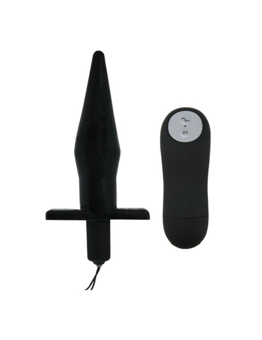 BAILE BUTT PLUG ANAL CON VIBRACION - NEGRO