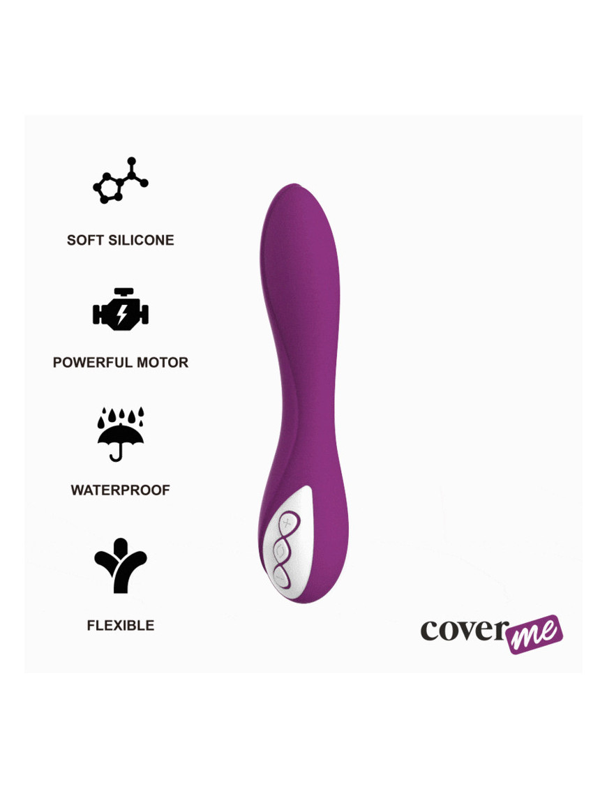 COVERME ELSIE VIBRADOR RECARGABLE 10 VELOCIDADES FLEXIBLE Y SUMERGIBLE