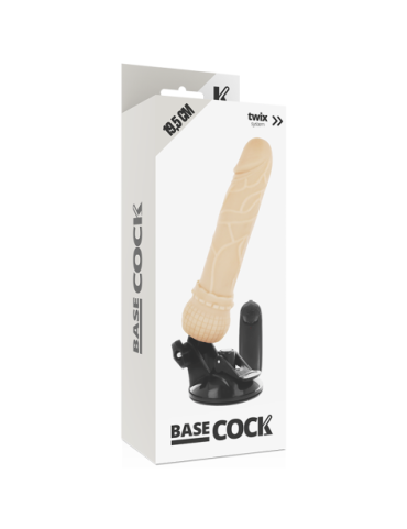 BASECOCK REALISTIC VIBRADOR CONTROL REMOTO NATURAL 19.5CM