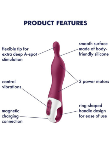 SATISFYER A-MAZING 1 VIBRADOR PUNTO A - BERRY