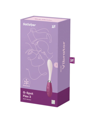 SATISFYER G-SPOT FLEX 3 MULTI VIBRADOR - ROJO