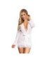 SUBBLIME BABYDOLL MANGA LARGA BLANCO CON FLECOS S/M