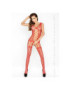 PASSION WOMAN BS013 BODYSTOCKING ROJO TALLA UNICA