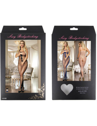 QUEEN LINGERIE BODYSTOCKING CON LAZOS EN ESCOTE S-L