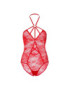 LEG AVENUE STRAPPY ROSE LACE TEDDY S/M