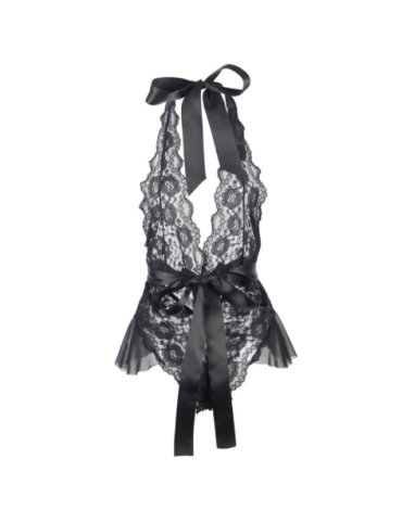 QUEEN LINGERIE TEDDY ESCOTADO DE ENCAJES S/M