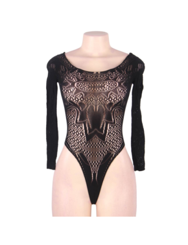 QUEEN LINGERIE LONG SLEEVE TEDDY S-L