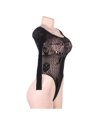 QUEEN LINGERIE LONG SLEEVE TEDDY S-L