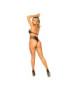 LEG AVENUE BODY DE ENCAJES TALLA UNICA - NEGRO